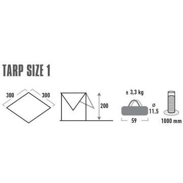 Тент High Peak Tarp 1 Grey (10031)