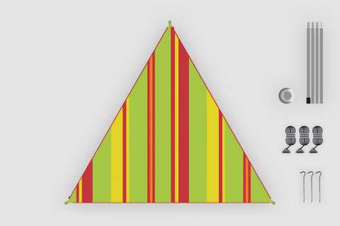 Тент High Peak Bent Caribbean Canvas AO Stripe Lime Punch (50008)