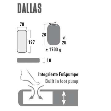Коврик надувной High Peak Dallas 10 cm Citronelle (41032)