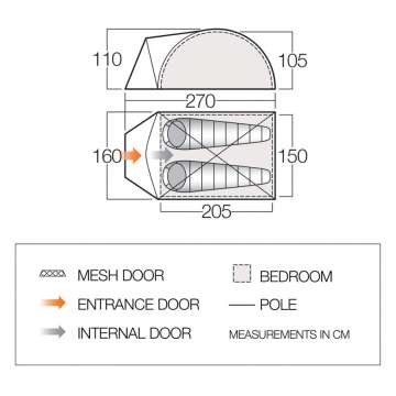 Палатка Vango Alpha 250 Moroccan Blue (TEQALPHA M23163)