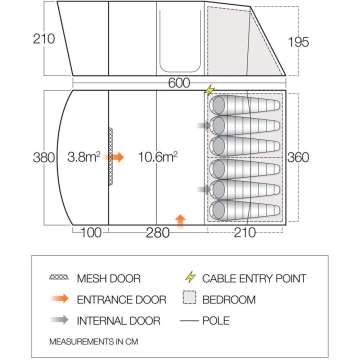 Палатка Vango Avington II 600XL Sky Blue (TEQAVINGTS0DTAQ)