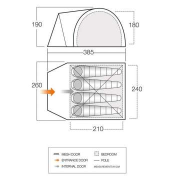 Палатка Vango Carron 400 Moroccan Blue