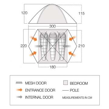 Палатка Vango Kruger 300 Moroccan Blue