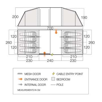 Палатка Vango Longleat II 800XL Herbal (TEQLONGLEH09TAS)