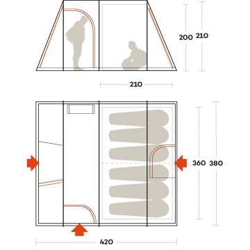 Палатка Ferrino Proxes 6 Blue (92143IBB)