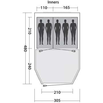 Палатка Easy Camp Huntsville 500 Red (120340)