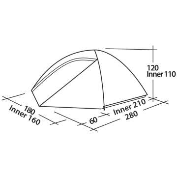 Палатка Easy Camp Meteor 300 Gold Red (120358)