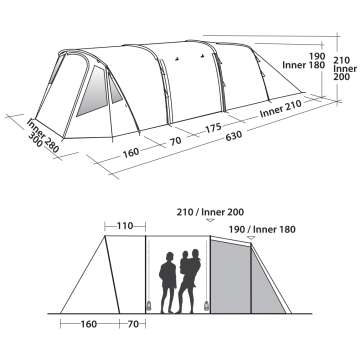 Палатка Easy Camp Palmdale 500 Lux Forest Green (120370)