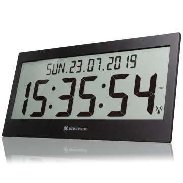 Часы настенные Bresser Jumbo LCD Black (7001802CM3000)