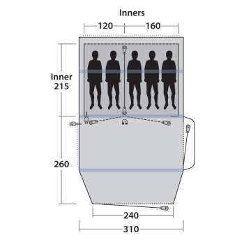Палатка Outwell Rosedale 5PA Green (111179)