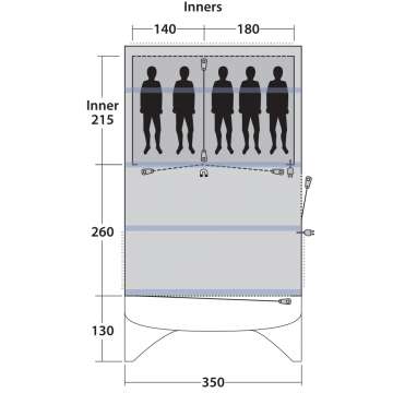 Палатка Outwell Avondale 5PA Green (111182)