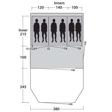 Палатка Outwell Norwood 6 Green (111214)
