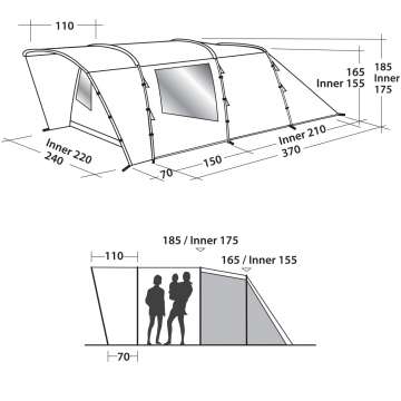 Палатка Easy Camp Palmdale 400 Forest Green (120368)