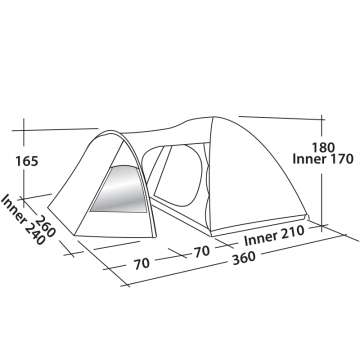 Палатка Easy Camp Blazar 400 Gold Red (120400)