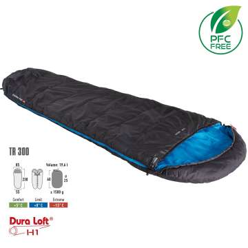 Спальный мешок High Peak TR 300/0°C Anthra/Blue Left (23065)