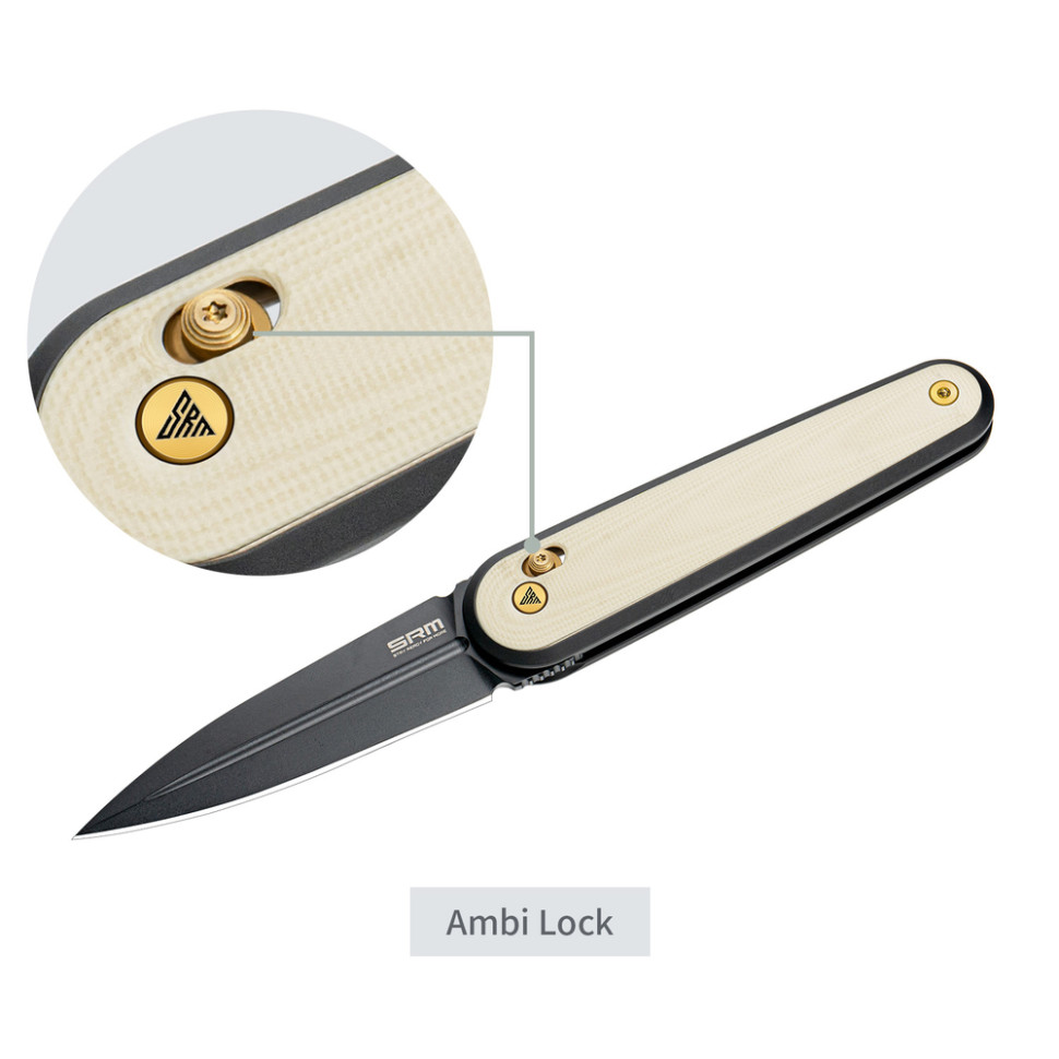 Ніж складаний SRM Twin 251MB-GT2, білий