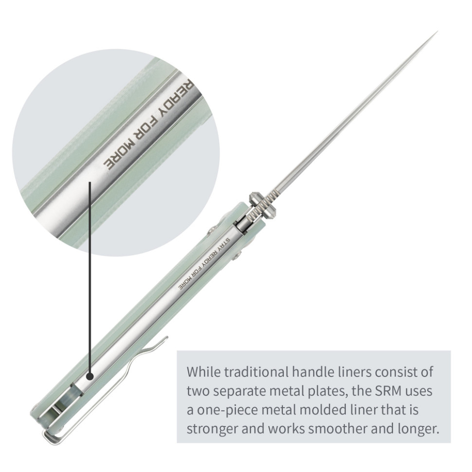 Ніж складаний SRM Terrier 258L-GC, напівпрозорий зелений