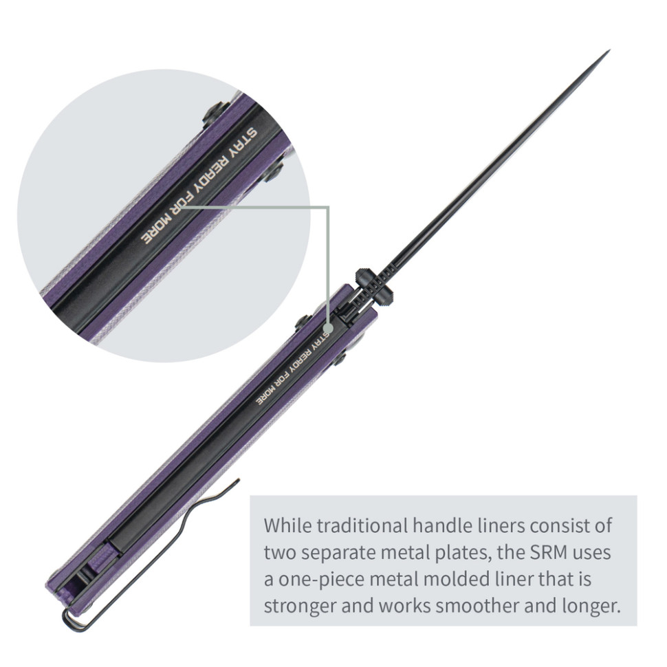 Ніж складаний SRM Terrier 258L-GN, фіолетовий