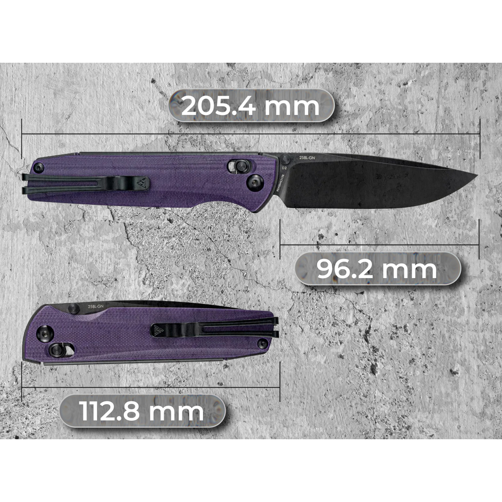 Ніж складаний SRM Terrier 258L-GN, фіолетовий