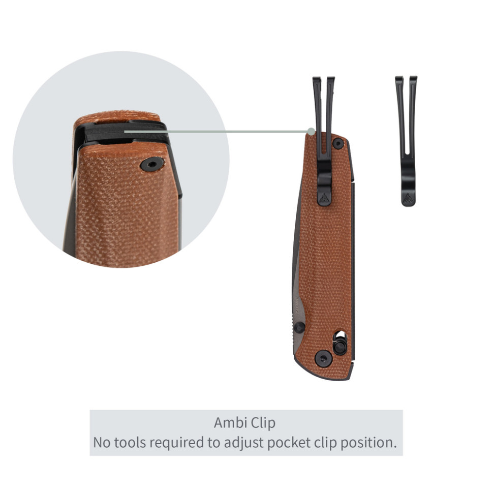 Ніж складаний SRM Terrier 258L-MN2, коричневий