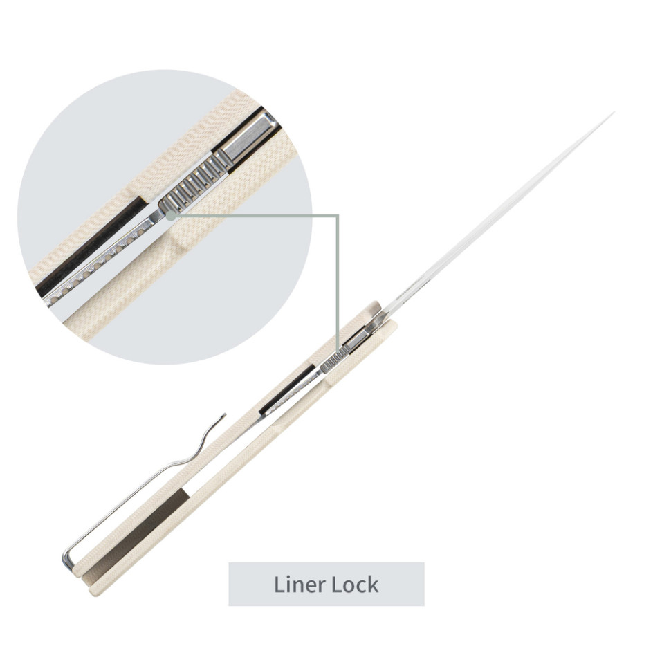 Ніж складаний SRM Gent 401LC-GT, білий