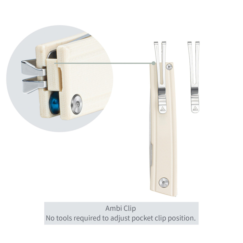 Ніж складаний SRM Gent 401LC-GT, білий