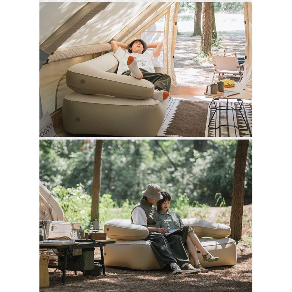 Диван, матрас надувний двомісний Naturehike NH22FCD07, надлегкий, 165x95x65 см, зі зйомною спинкою