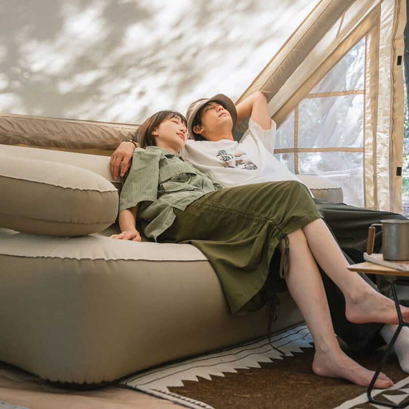 Диван, матрас надувний двомісний Naturehike NH22FCD07, надлегкий, 165x95x65 см, зі зйомною спинкою