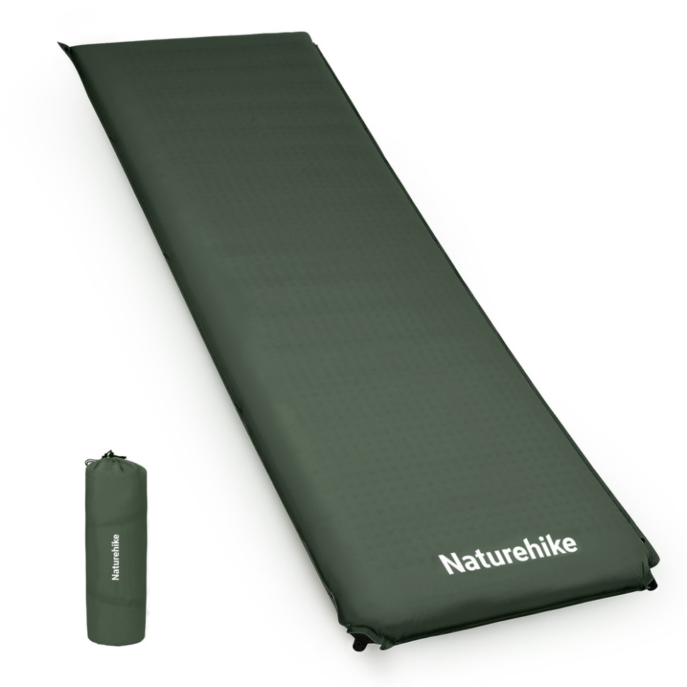 Матрац ортопедичний самонадувний одномісний  Naturehike CNK2450WS020, 200х63х10 см, темно-зелений