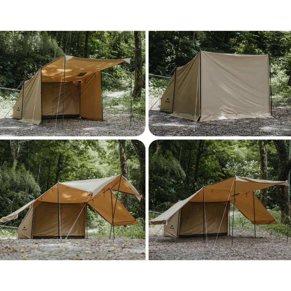 Намет одномісний із тентом Naturehike CNK2450WS026, коричневий