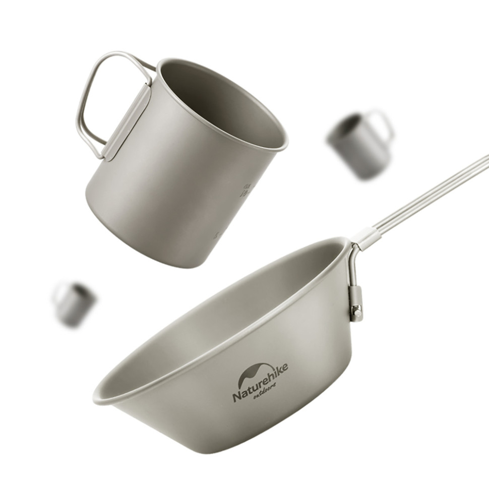 Титанова миска Naturehike NH20CJ004, 300 мл, титан