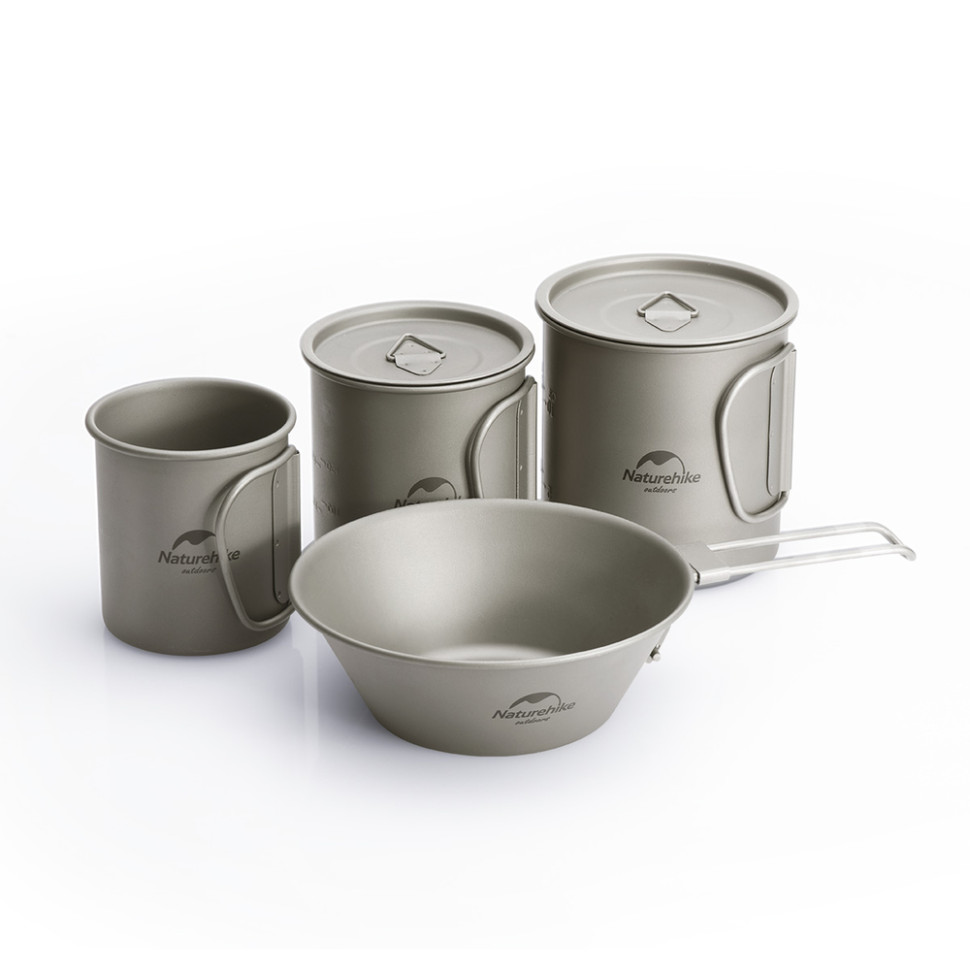Титанова миска Naturehike NH20CJ004, 300 мл, титан