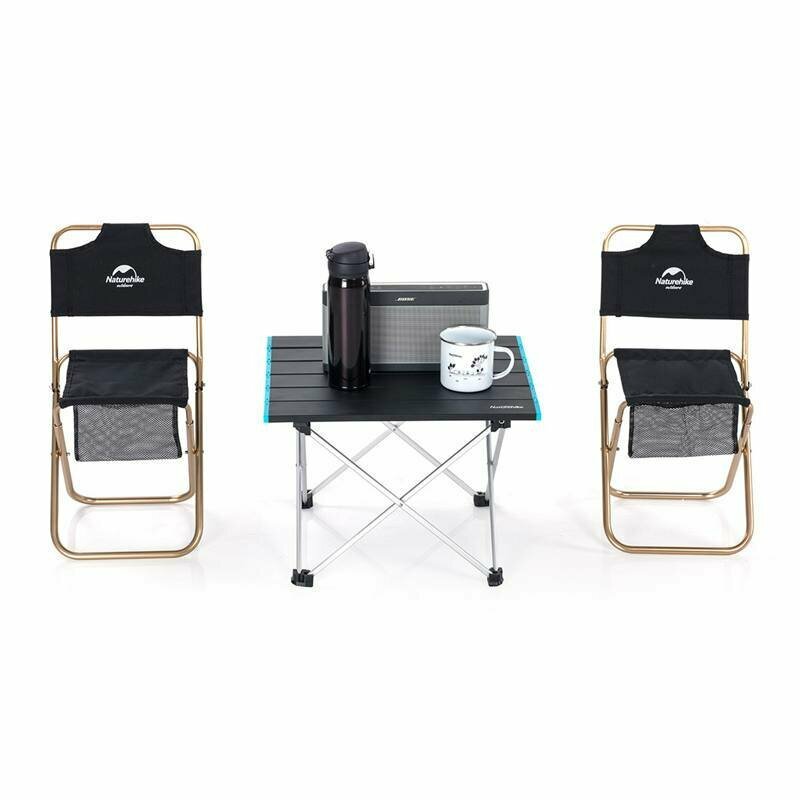 Cтіл розкладний Naturehike  NH19Z008-Z, алюміній, Розмір L, чорний