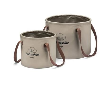 Складане відро для води з ПВХ Naturehike NH20SJ040, 10 л, світло-коричневий