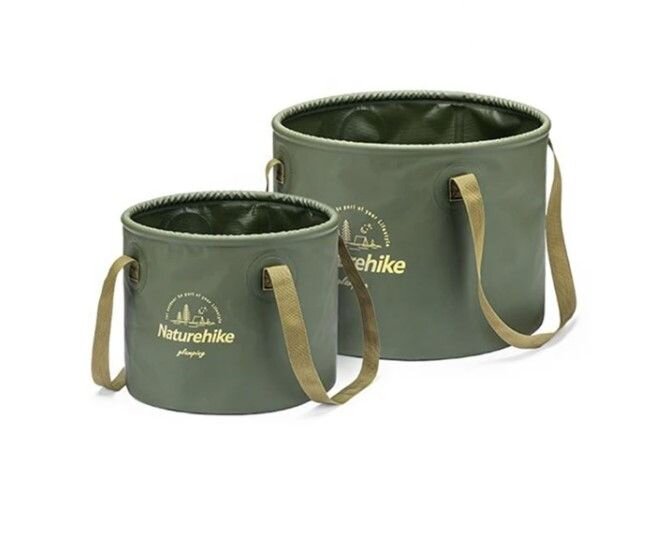 Складане відро для води з ПВХ Naturehike NH20SJ040, 10 л, зелений