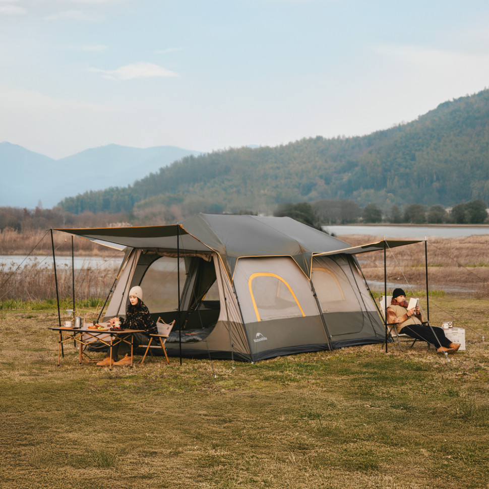 Намет шестимісний Naturehike Cape 8.4 CNK2450WS050 з швидким розкриттям, сіро-коричневий
