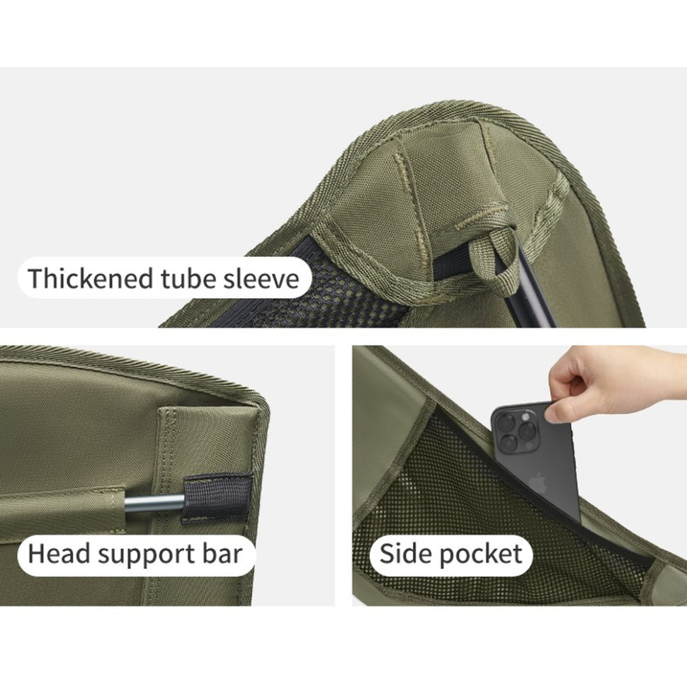 Стілець складаний ультралегкий Naturehike CNK2550JJ013 Yamami YL01, розмір L, алюміній, сірий