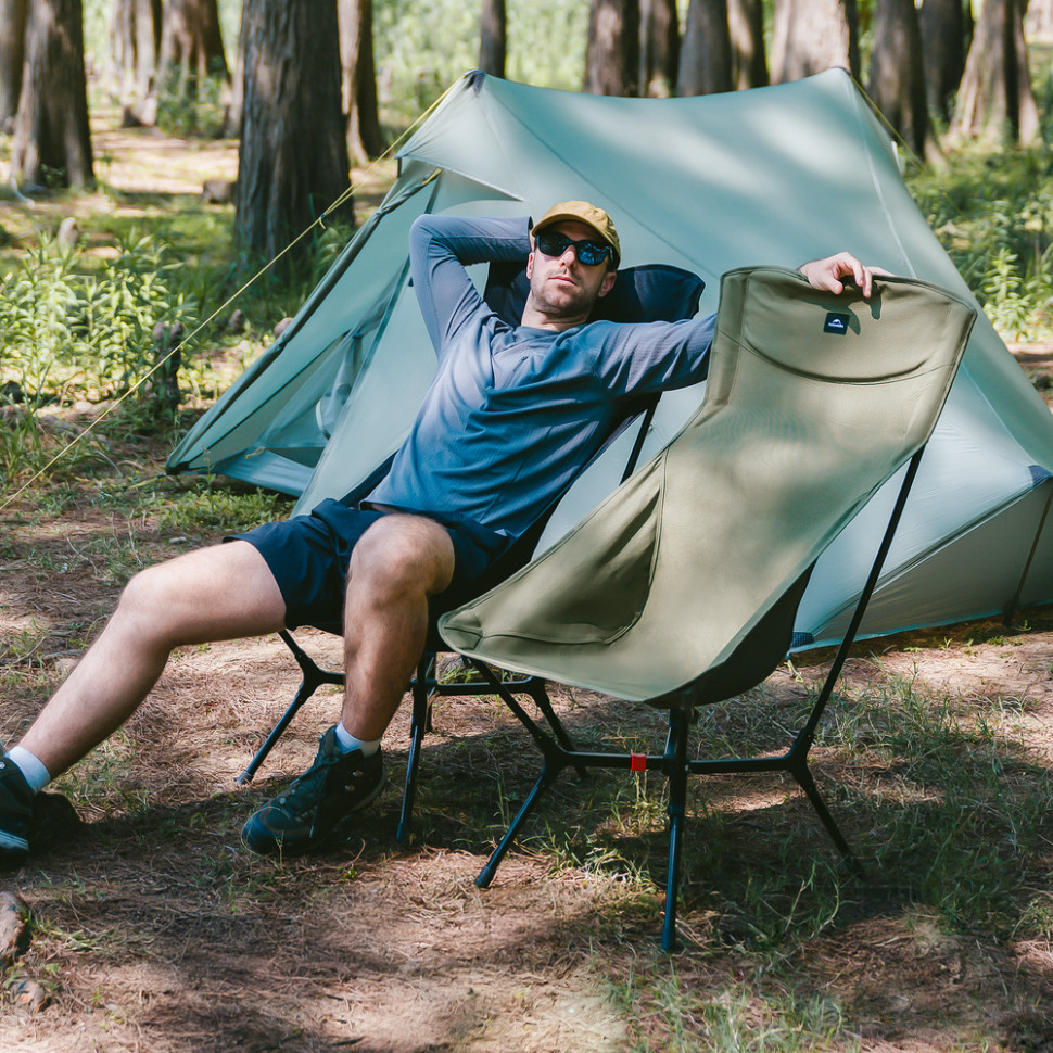 Стілець складаний ультралегкий Naturehike CNK2550JJ013 Yamami YL01, розмір L, алюміній, чорний