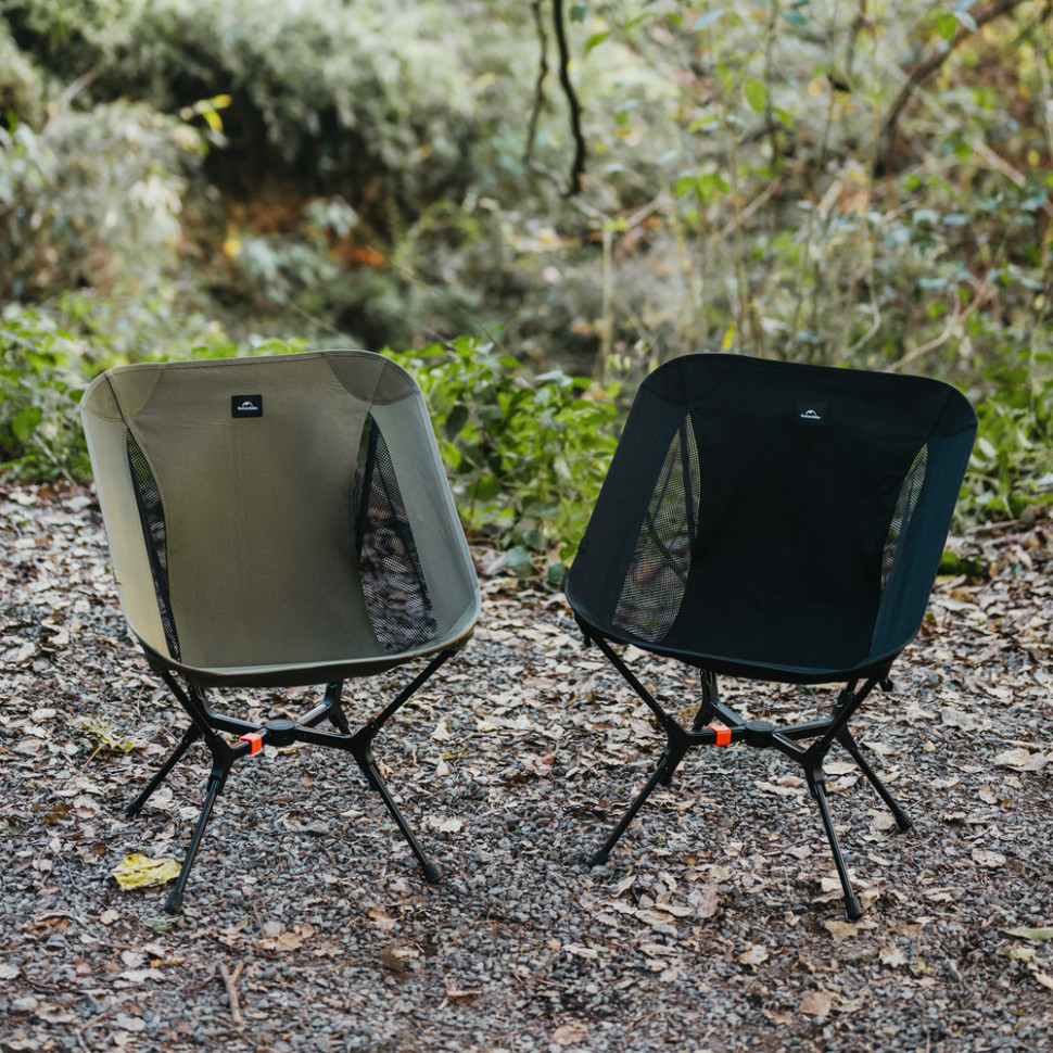 Стілець складаний ультралегкий Naturehike CNK2550JJ013 Yamami YL01, розмір М, алюміній, сірий