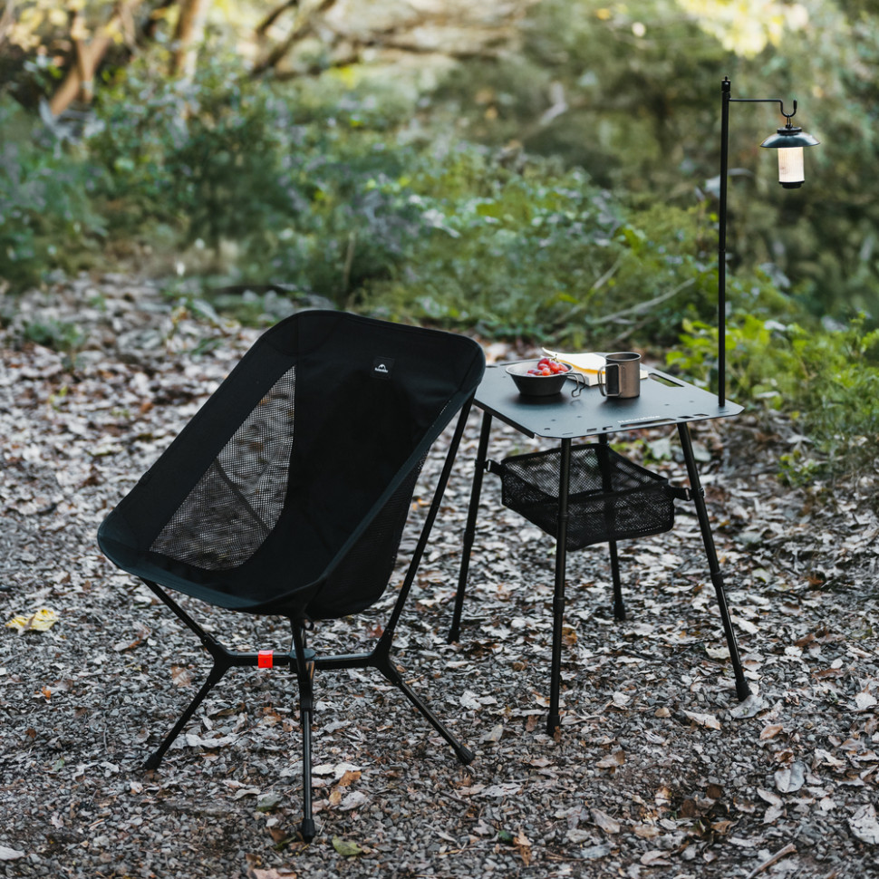 Стілець складаний ультралегкий Naturehike CNK2550JJ013 Yamami YL01, розмір М, алюміній, сірий