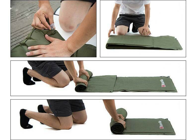 Килимок самонадувний з подушкою Naturehike NH15Q002-D, 25мм, блакитний