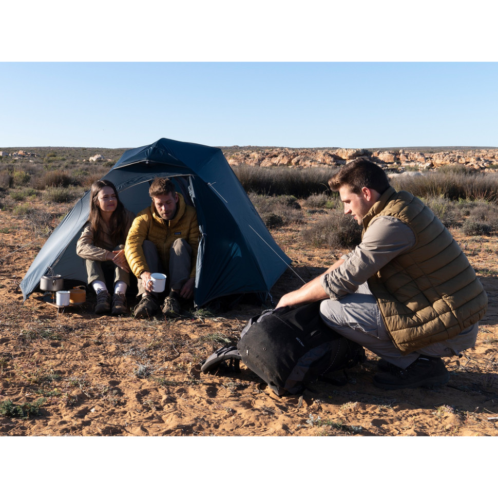 Намет надлегкий тримісний з футпринтом Naturehike Cloud Up 3 UL NH18T030-T-T, 20D, темно-синій