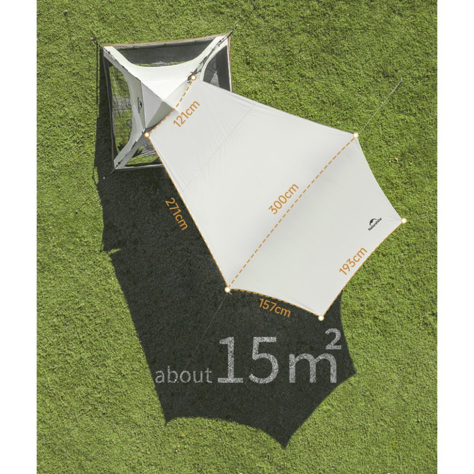 Намет тримісний автоматичний із тентом Naturehike Ango CNK2550WS010, S, коричневий