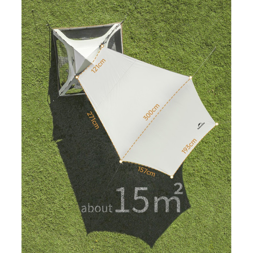 Намет тримісний автоматичний із тентом Naturehike Ango CNK2550WS010, S, сірий