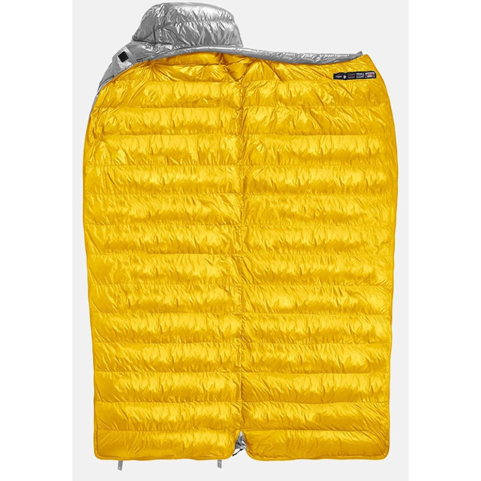 Спальник з натуральним пухом Naturehike CW700 CNK2450WS048, p-р M, жовто-сірий