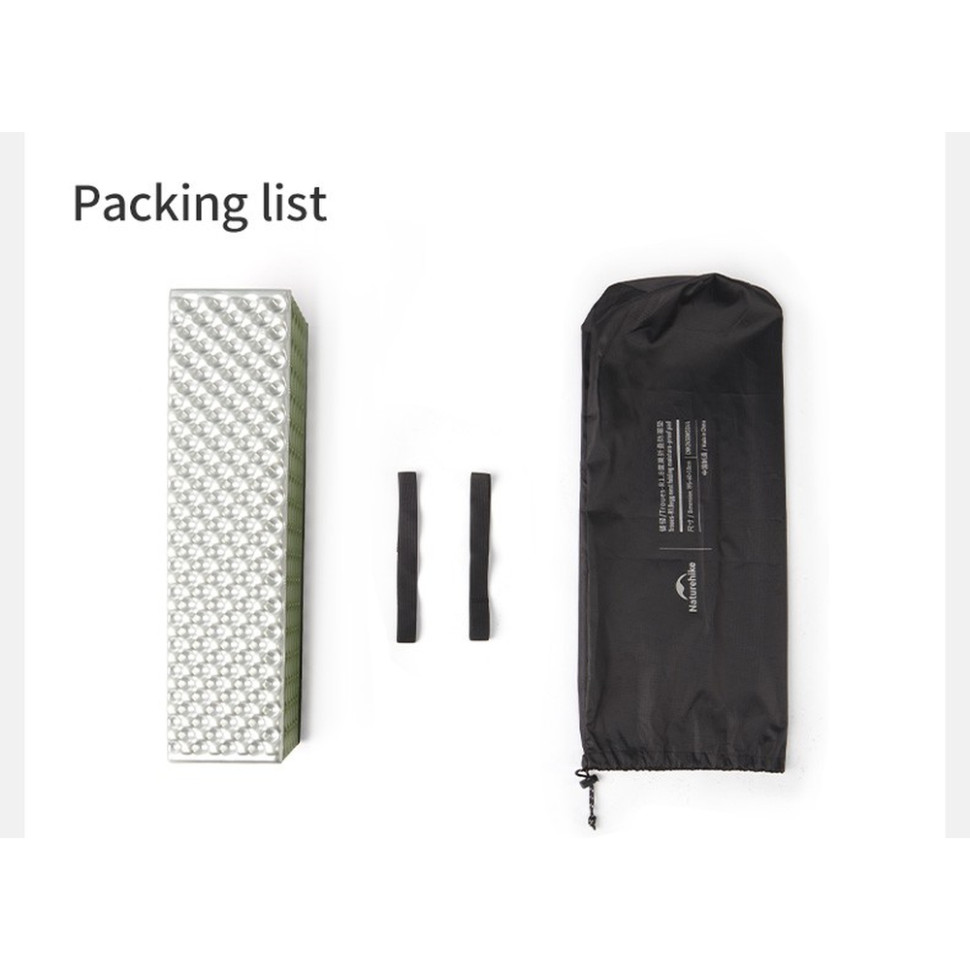 Килимок туристичний складаний одномісний IXPE Naturehike CNK2450WS044 з алюмінієвою плівкою, 195x60x1.8 см, синій