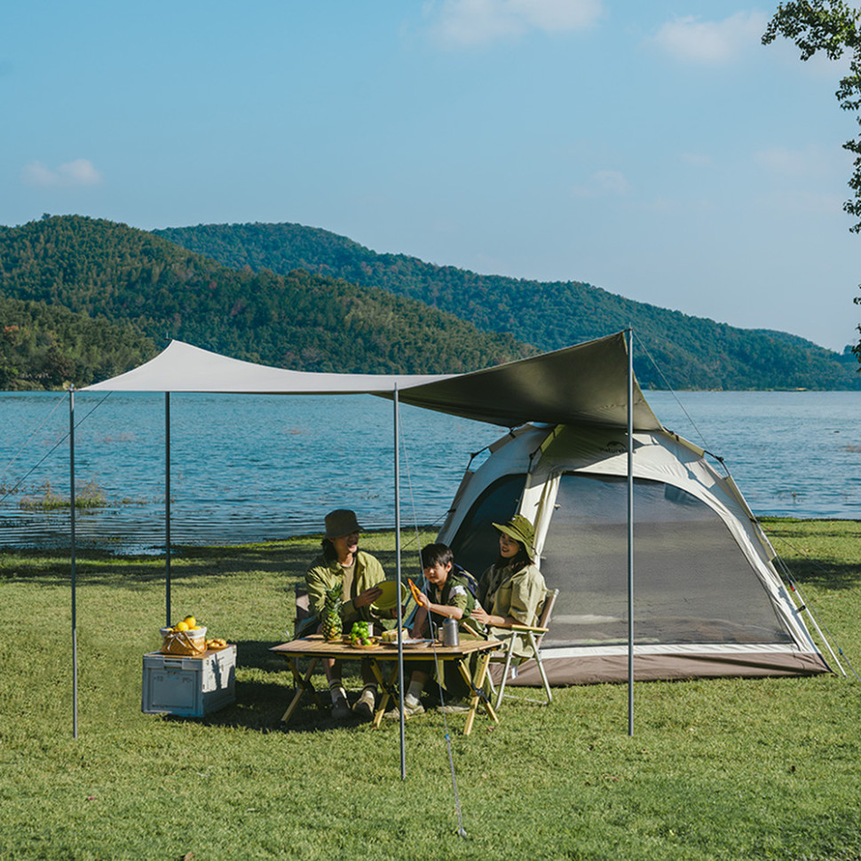 Намет чотиримісний із тентом автоматичний Naturehike Ango CNK2550WS010, коричневий