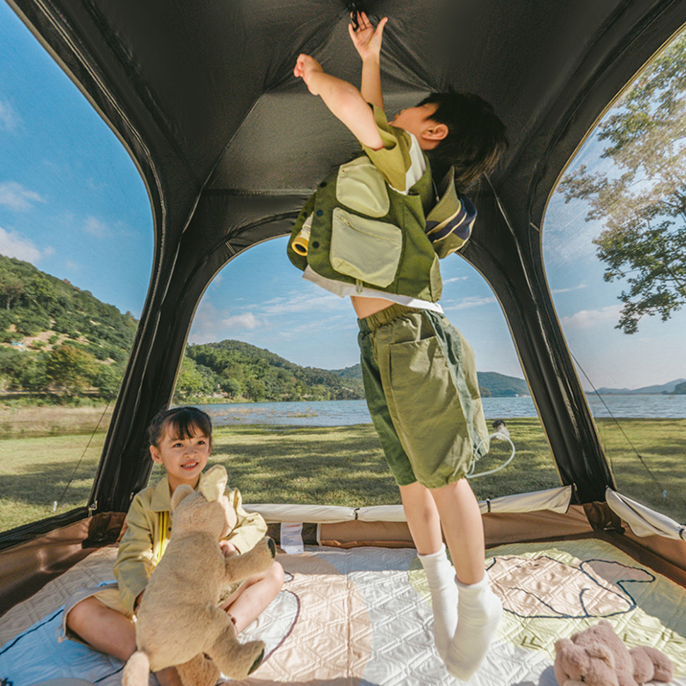 Намет чотиримісний із тентом автоматичний Naturehike Ango CNK2550WS010, коричневий