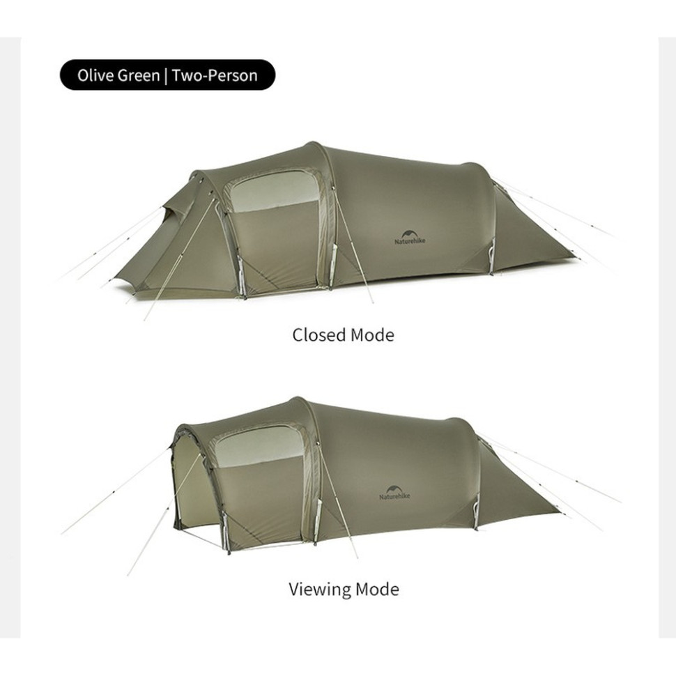Намет двомісний Naturehike Opalus, UL, CNK2450WS036, темно-зелений