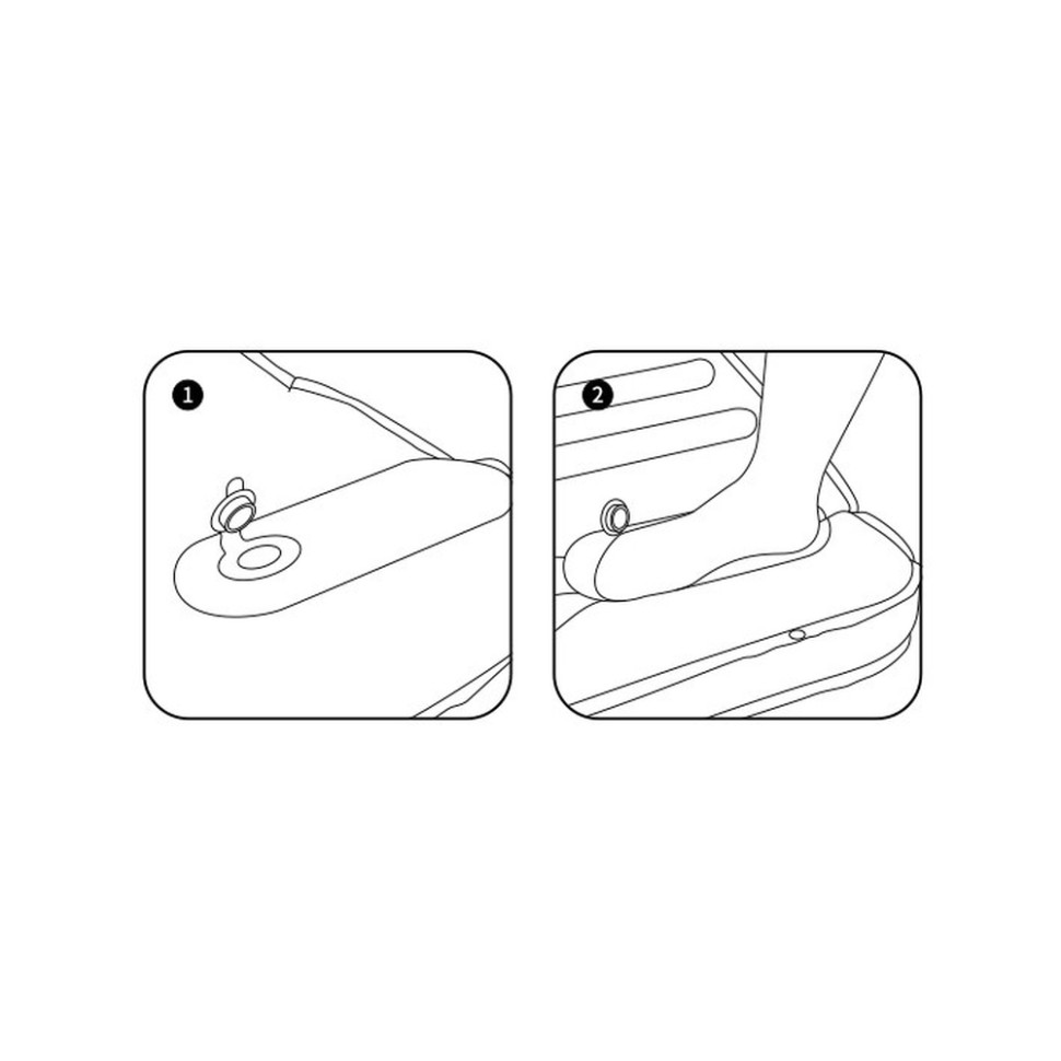 Матрац туристичний надувний одномісний  Naturehike CNK2450WS035, 198х68х9.5 см, білий із вбудованою помпою для надування